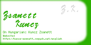 zsanett kuncz business card